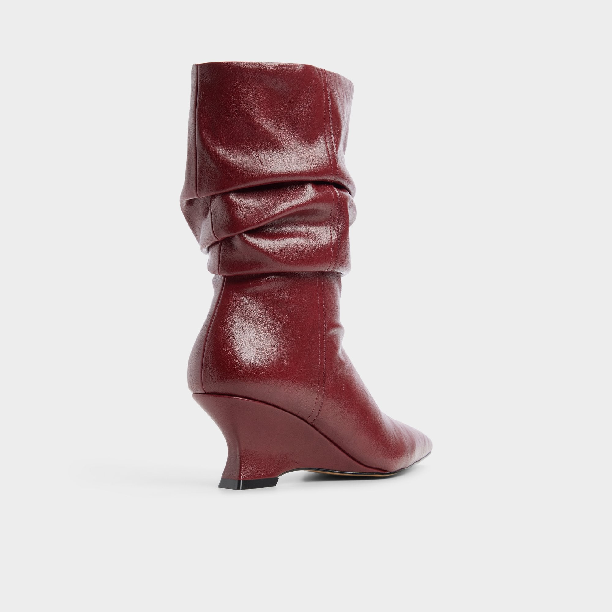 Aldo Calain bottes compensées bordeaux mi-mollet