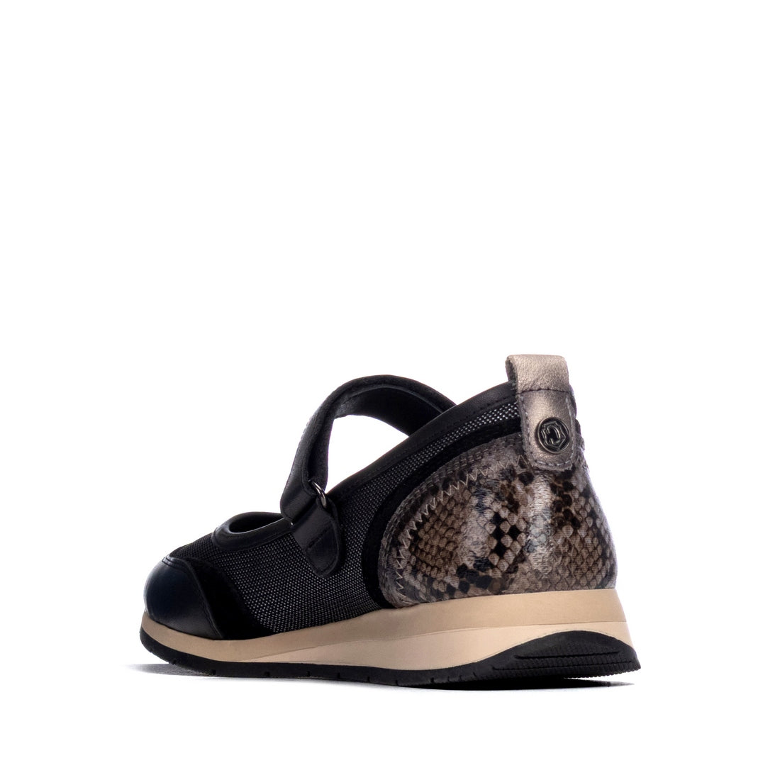 Carmela 16435301 ballerines femme noir scratch métallisé