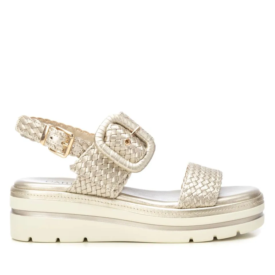 Carmela 16225202 sandales cuir doré compensées
