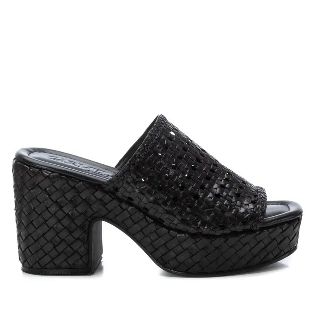 Carmela 16222303 sandale cuir noir talon 9 cm