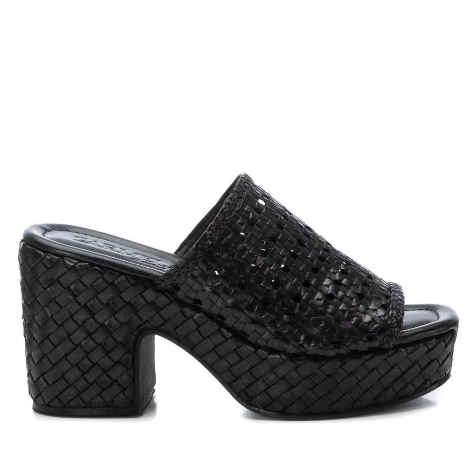 Carmela 16222303 sandale cuir noir talon 9 cm