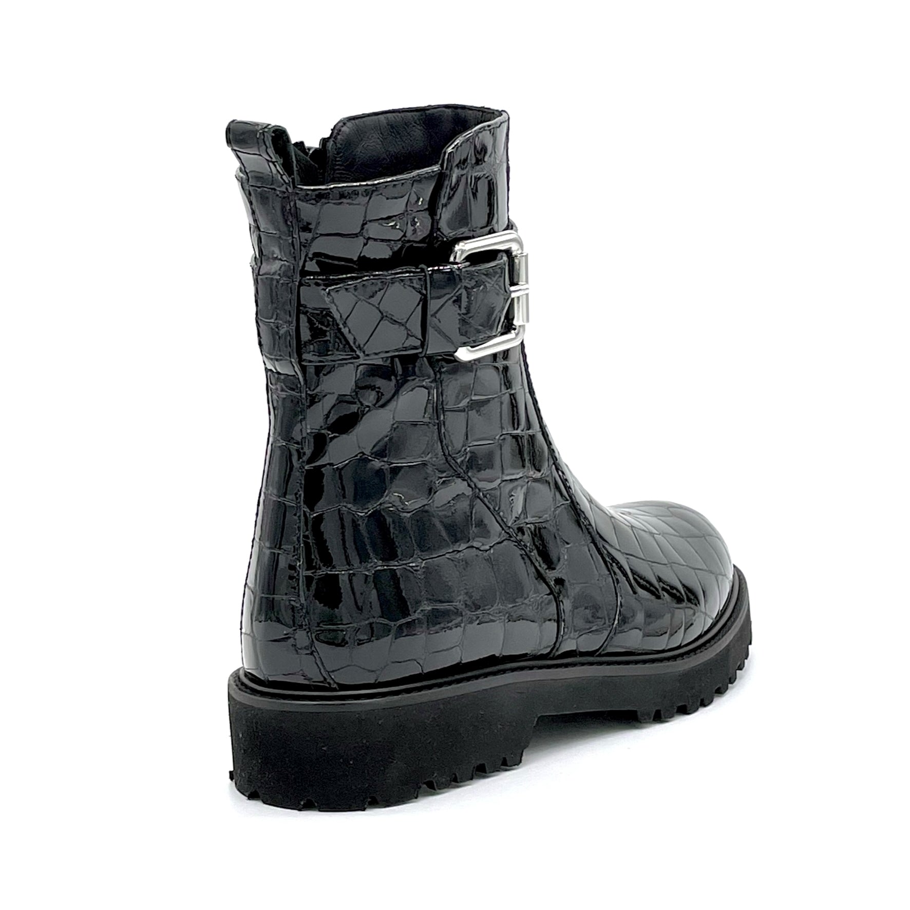 ELATA 52551 bottines vernis noir imprimé talon 3 cm