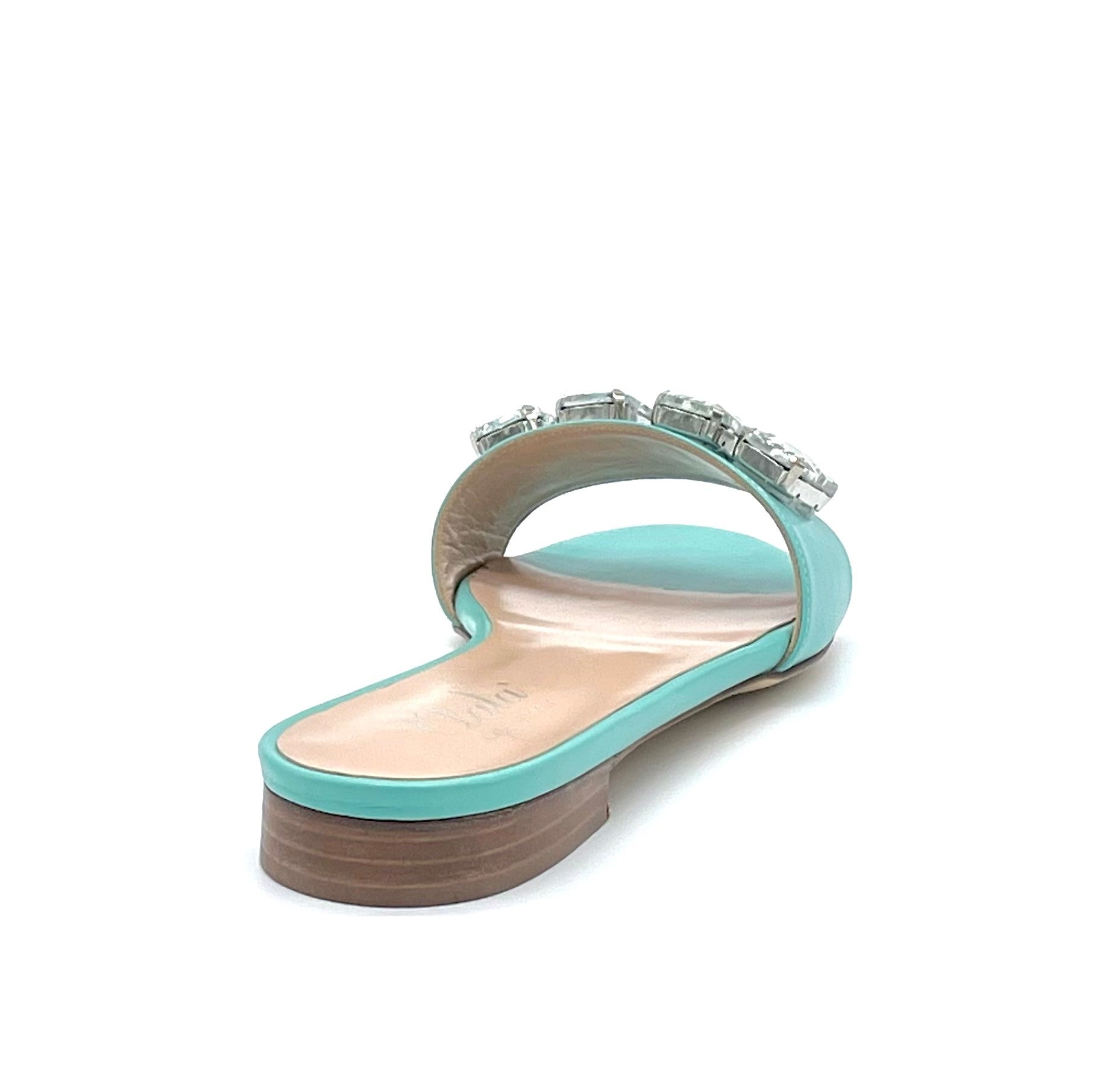 ELATA Gemma 11112D mules cuir bleu talon 1 cm
