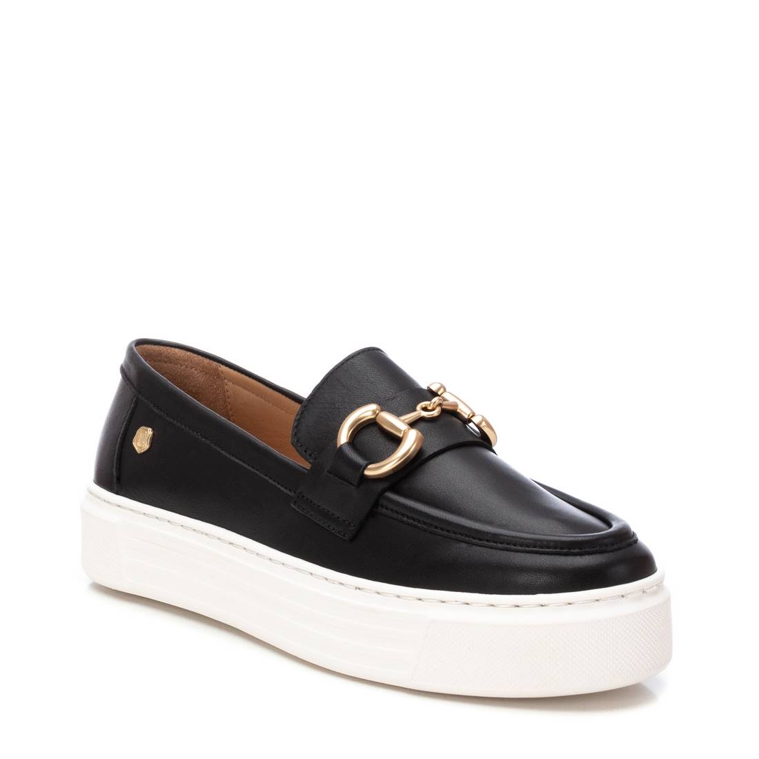 Carmela 16131903 mocassin femme noir cuir plat