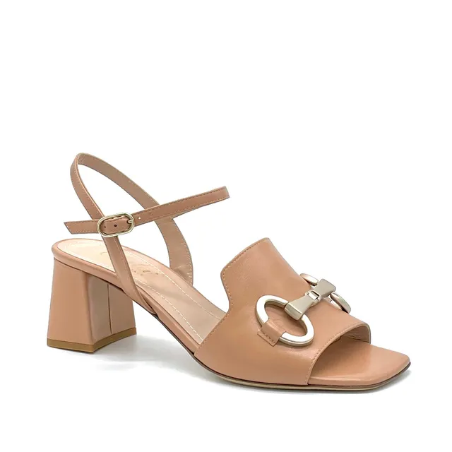 Elata 12128 sandales cuir cognac talon 5,5 cm
