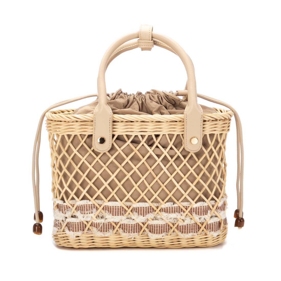 Carmela 18621103 sac panier raphia marron bandoulière