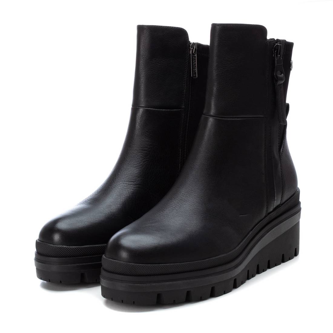 Carmela 16092401 bottine compensée cuir noir