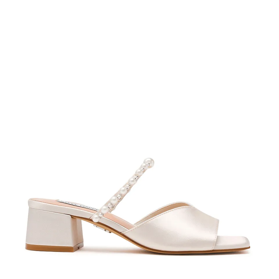 Steve Madden Galilea mules mariée ivoire satin 4 cm