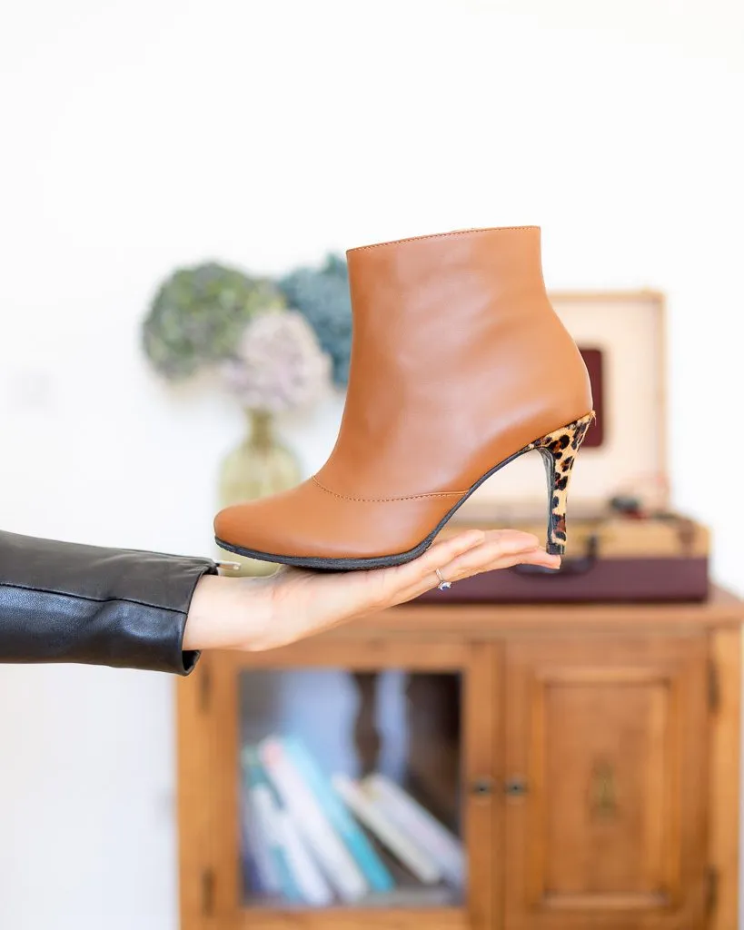 Dessine Moi Un Soulier Bottine à talon marron cuir