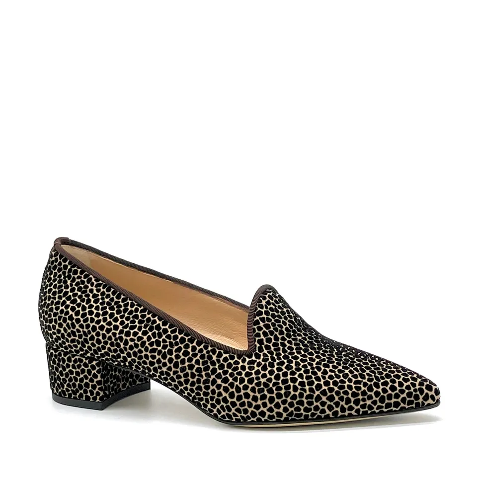 Elata 56512 mocassins marron crème talon 3,5 cm