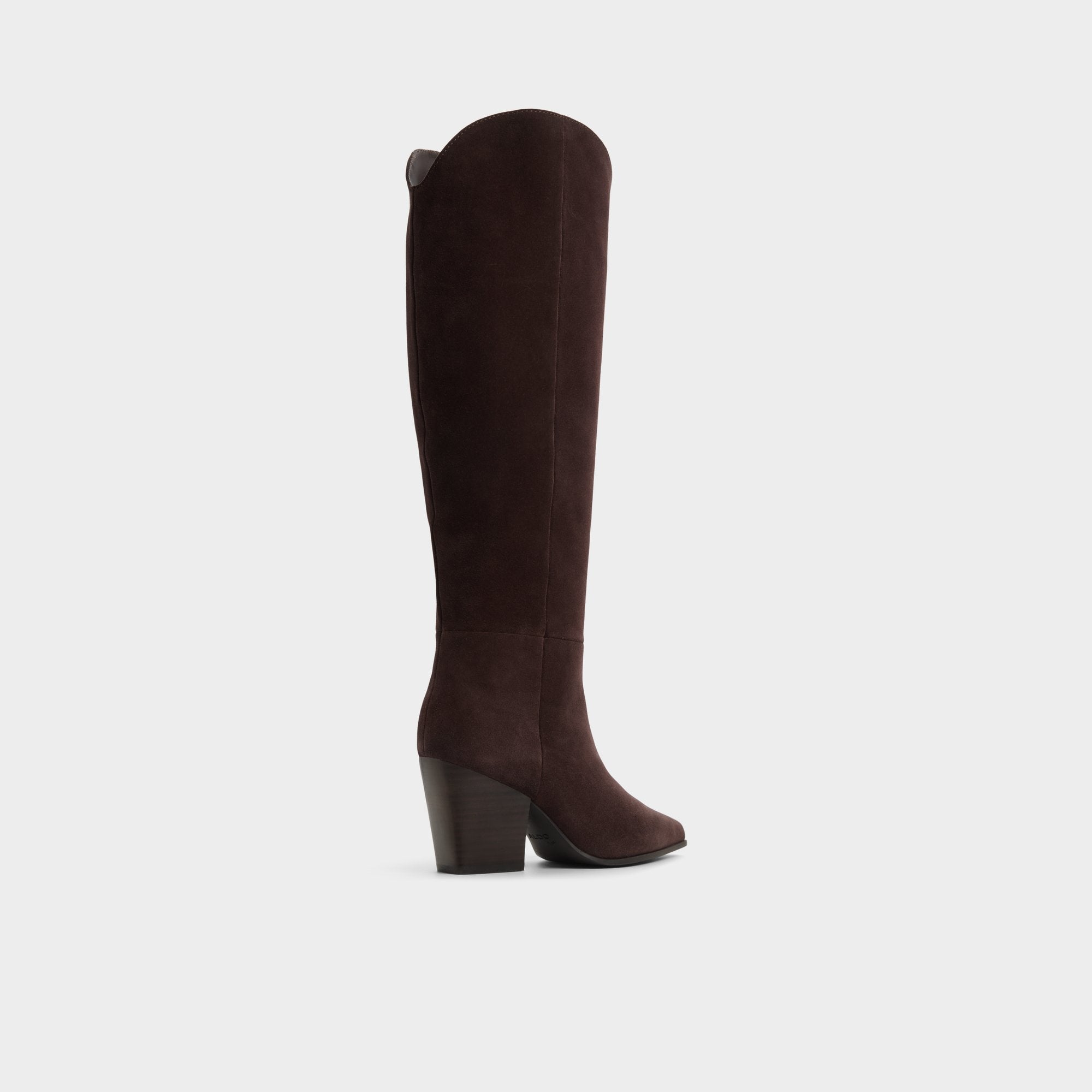 ALDO Kaely bottes hautes suède marron talon bloc