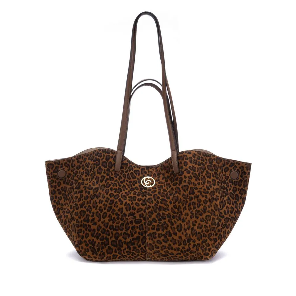 Carmela 18617901 sac shopper cuir léopard