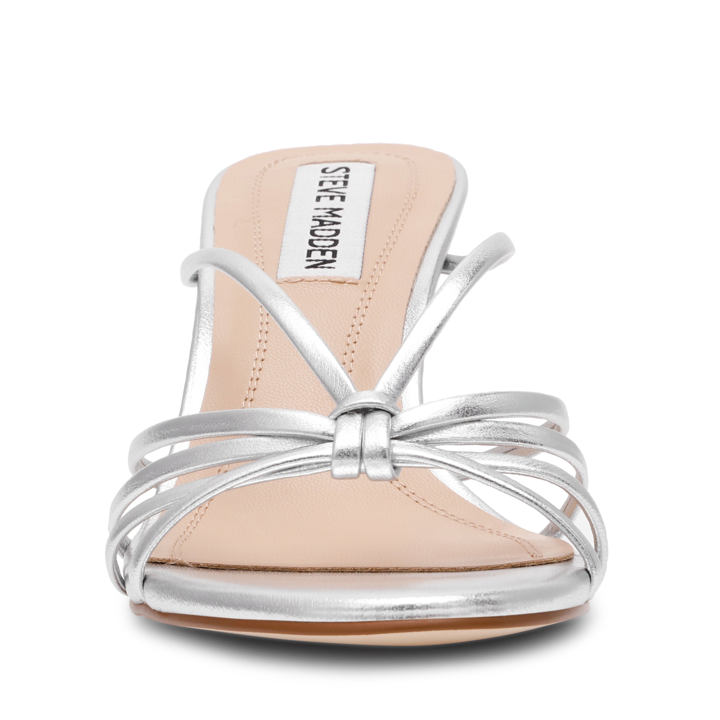 Steve Madden Edna sandale cuir argenté talon 8 cm