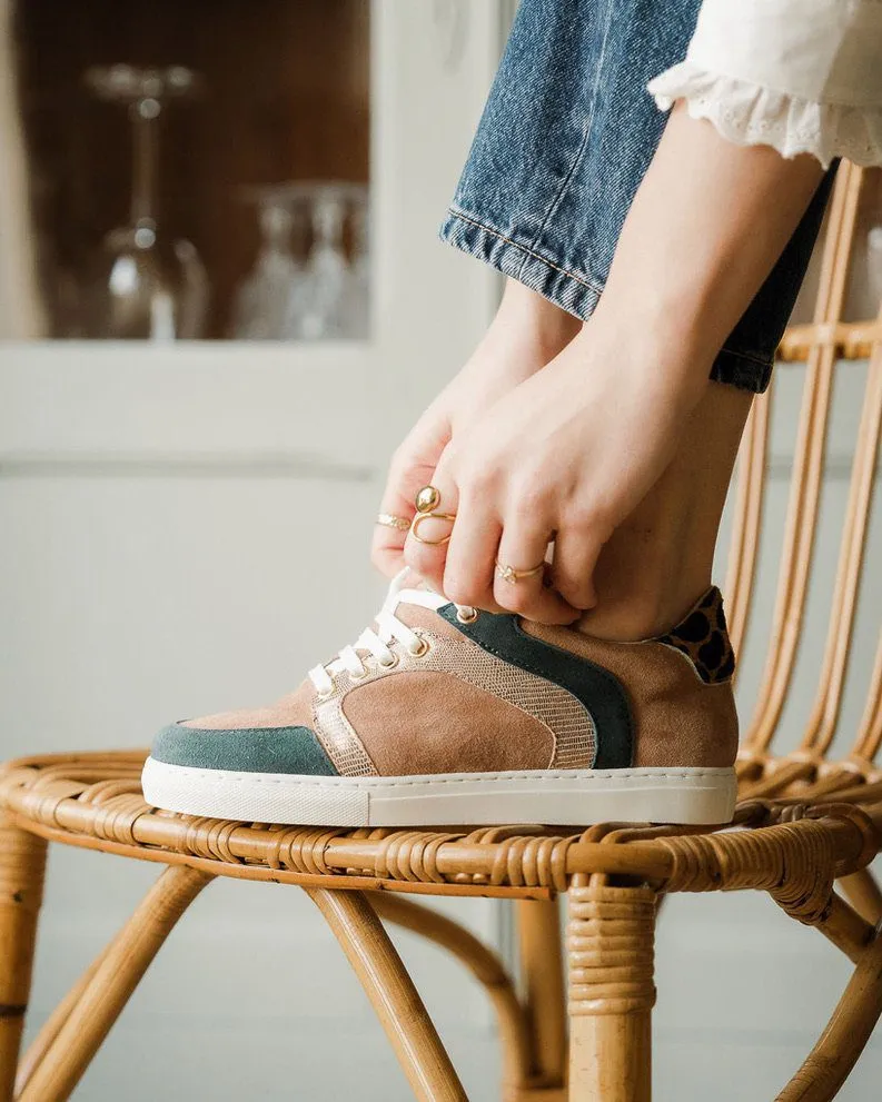 Dessine Moi Un Soulier Oscar baskets velours bois de rose
