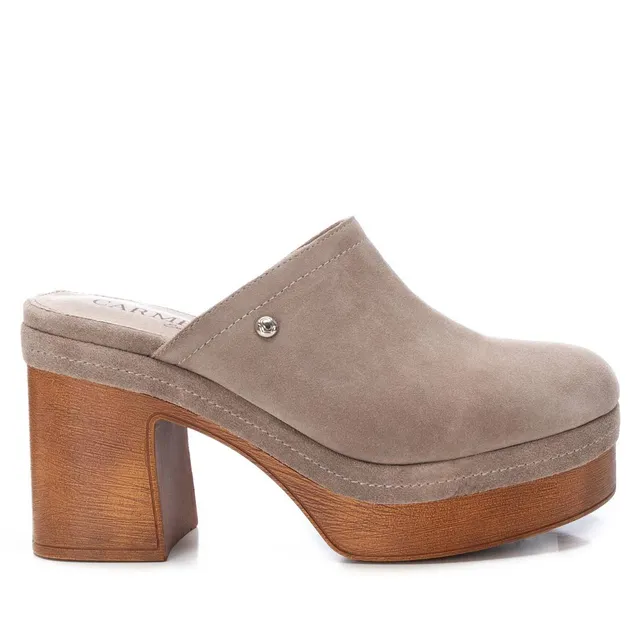 Carmela 16057001 sabots femme marron cuir talon