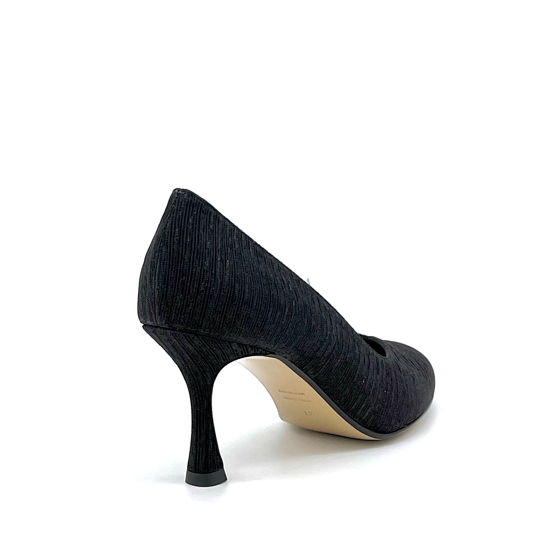 ELATA 54512 escarpins tissu noir talon 7,5 cm