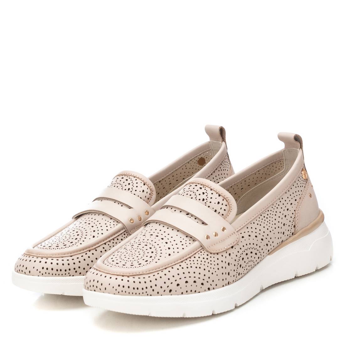 Carmela 16227502 mocassin cuir beige semelle épaisse