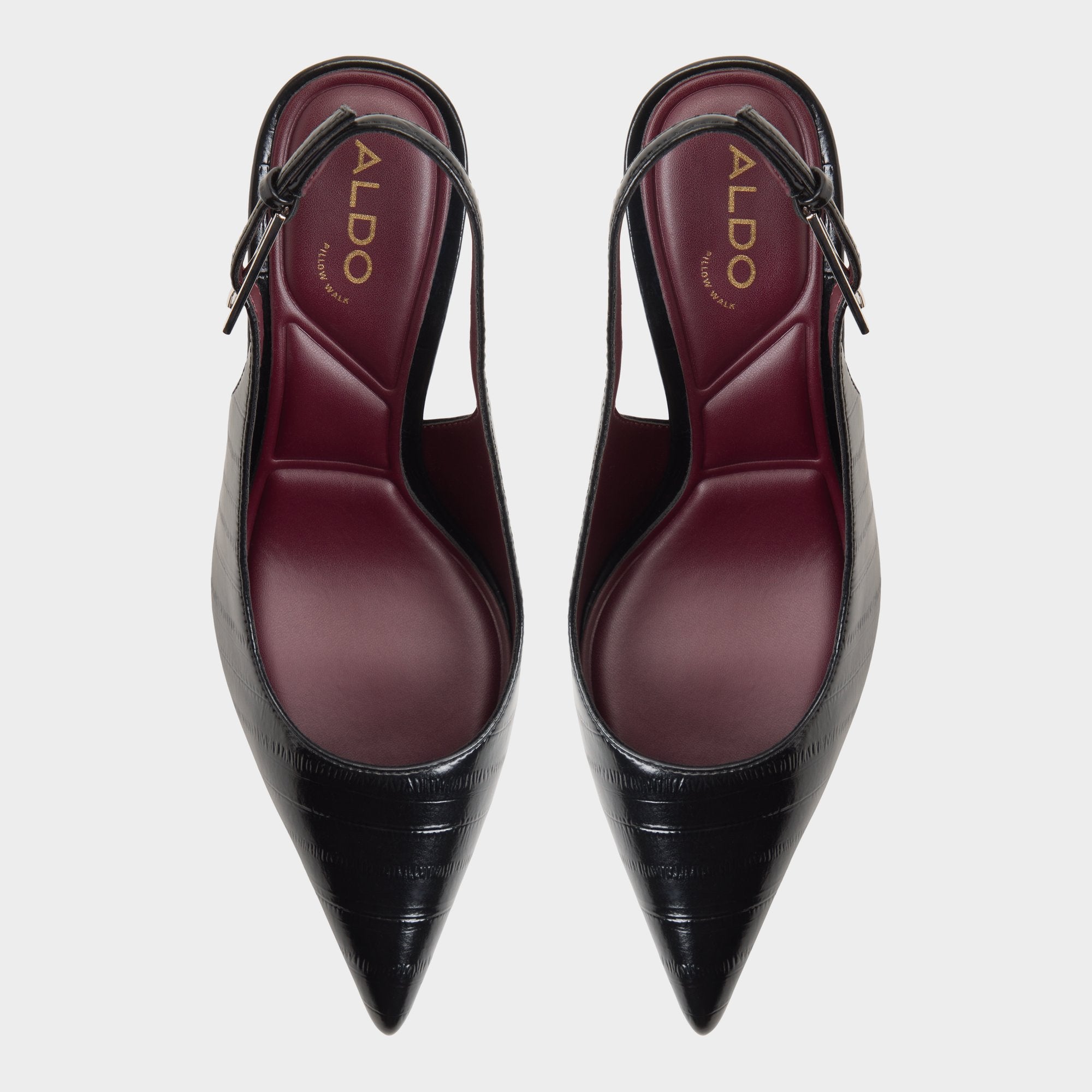 ALDO Syliaah escarpins slingback noirs croco