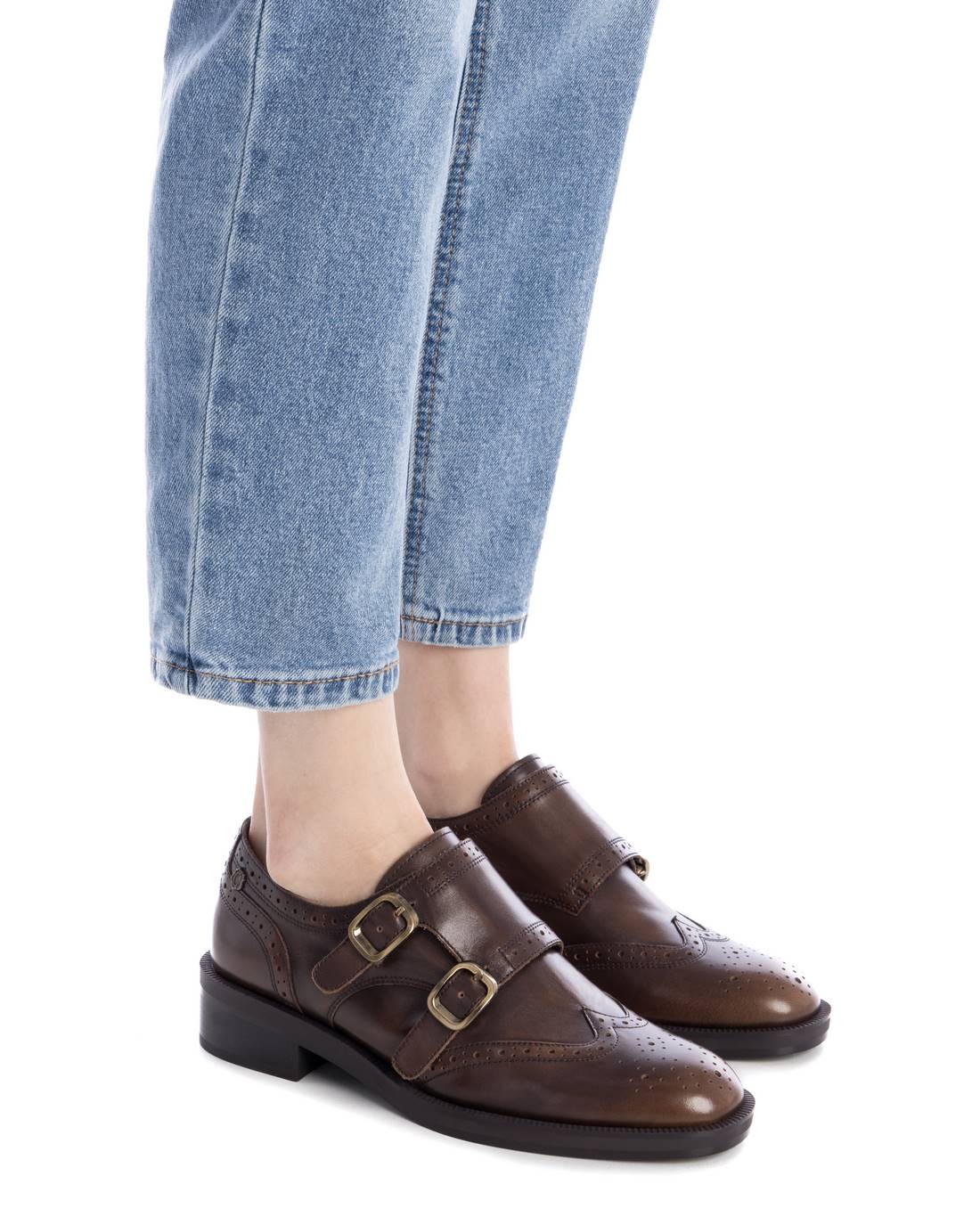 Carmela 16196301 mocassins marron cuir boucles