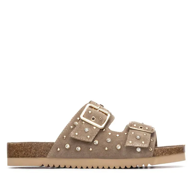 Carmela 16328202 sandales plates taupe cuir