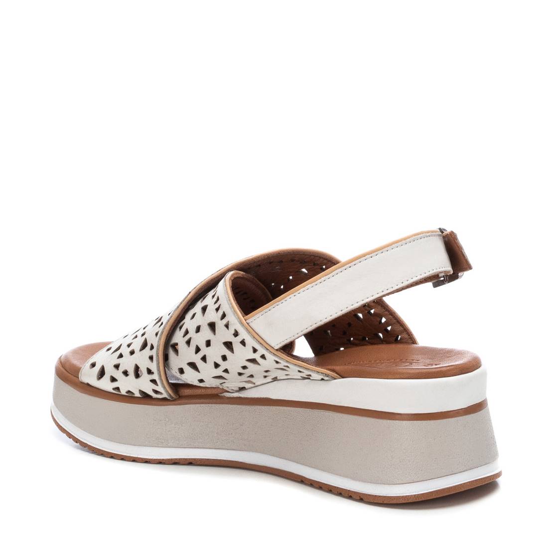 Carmela 16064303 sandale compensée blanc cuir