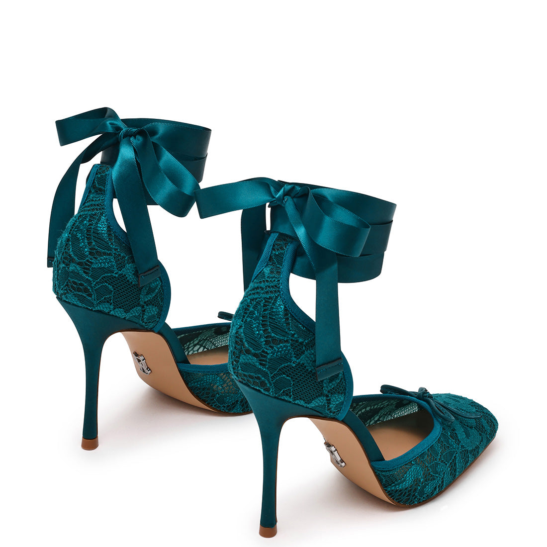Steve Madden Larina escarpin dentelle sarcelle 10 cm