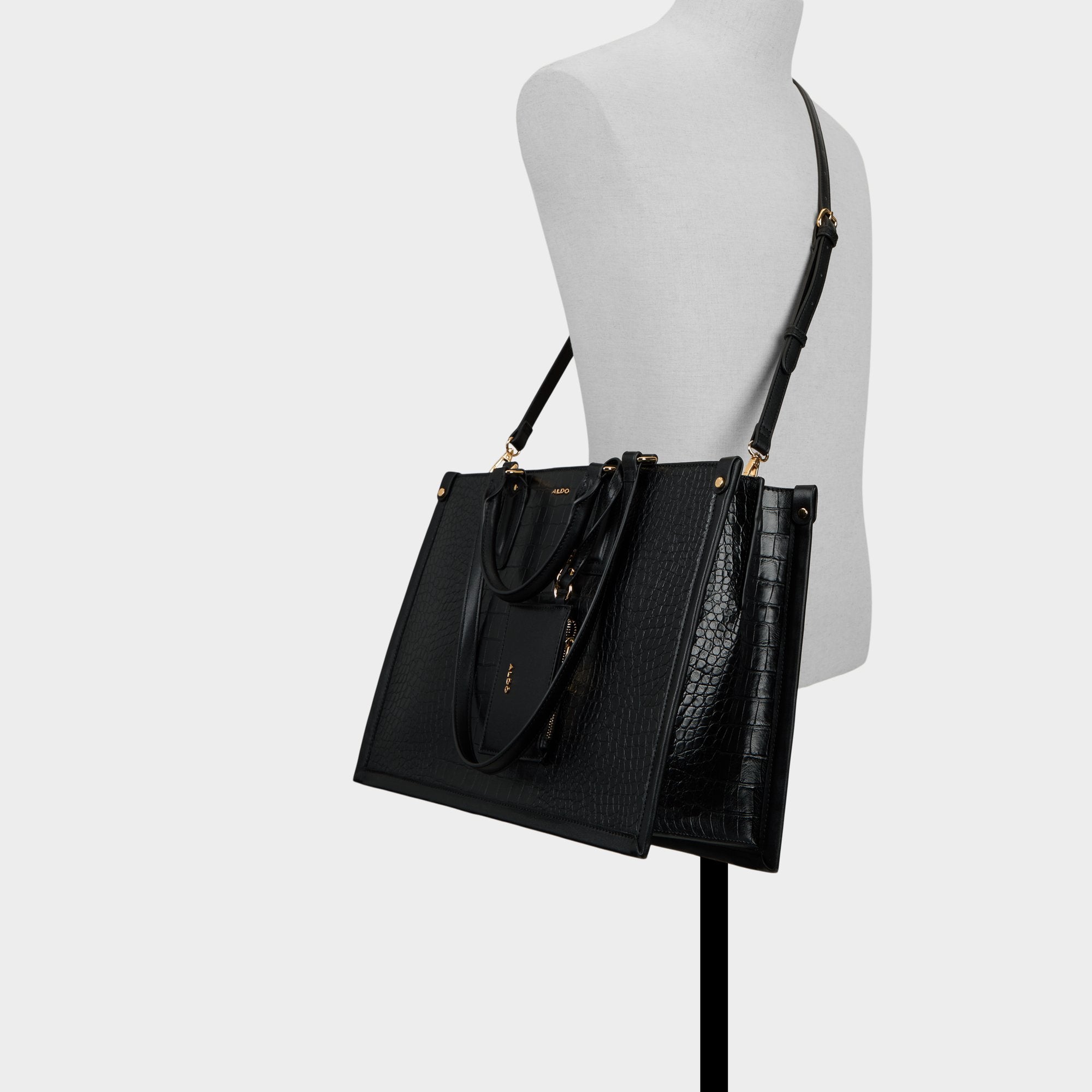 ALDO Cariema sac ordinateur noir grainé