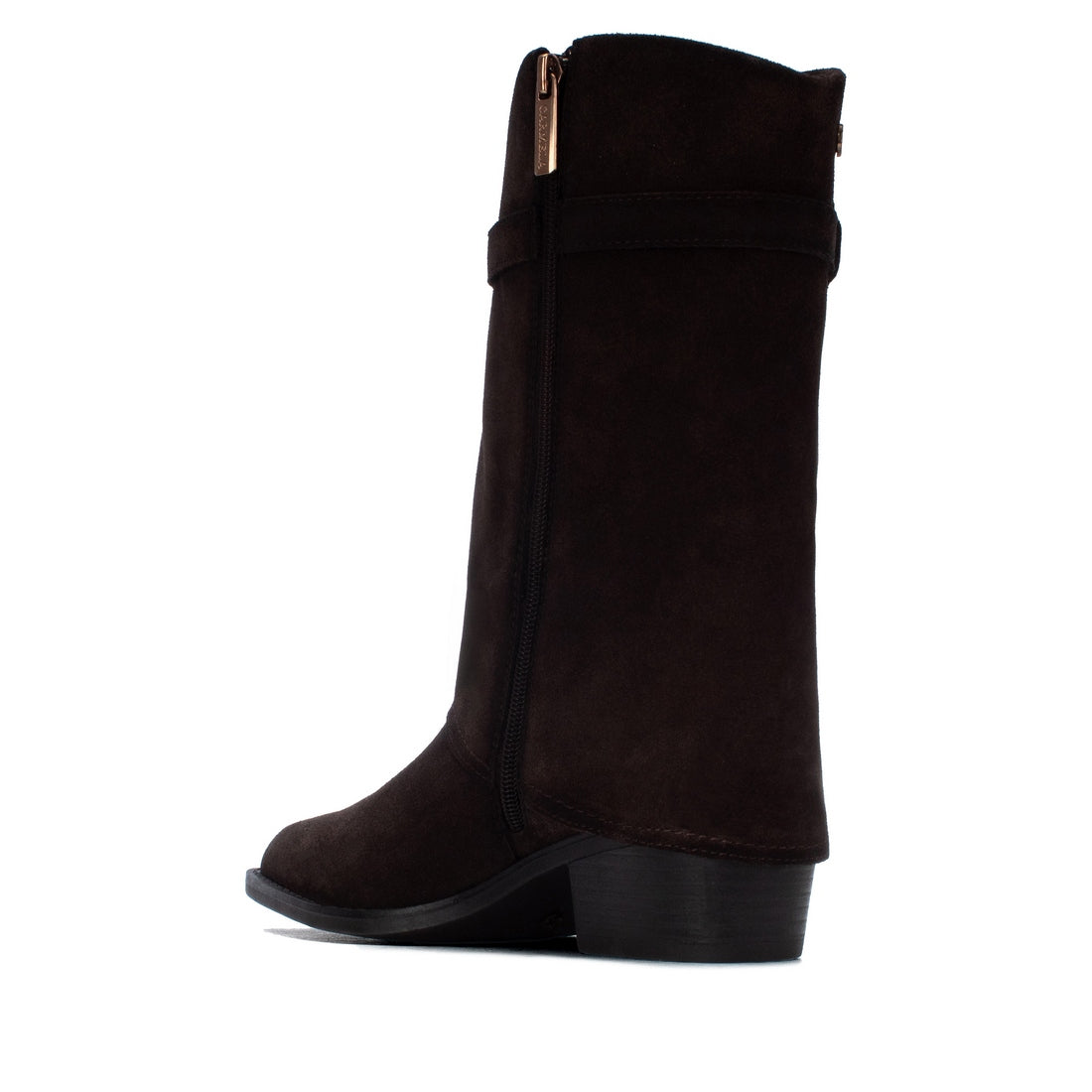 Carmela 16432803 botte cuir marron talon bas