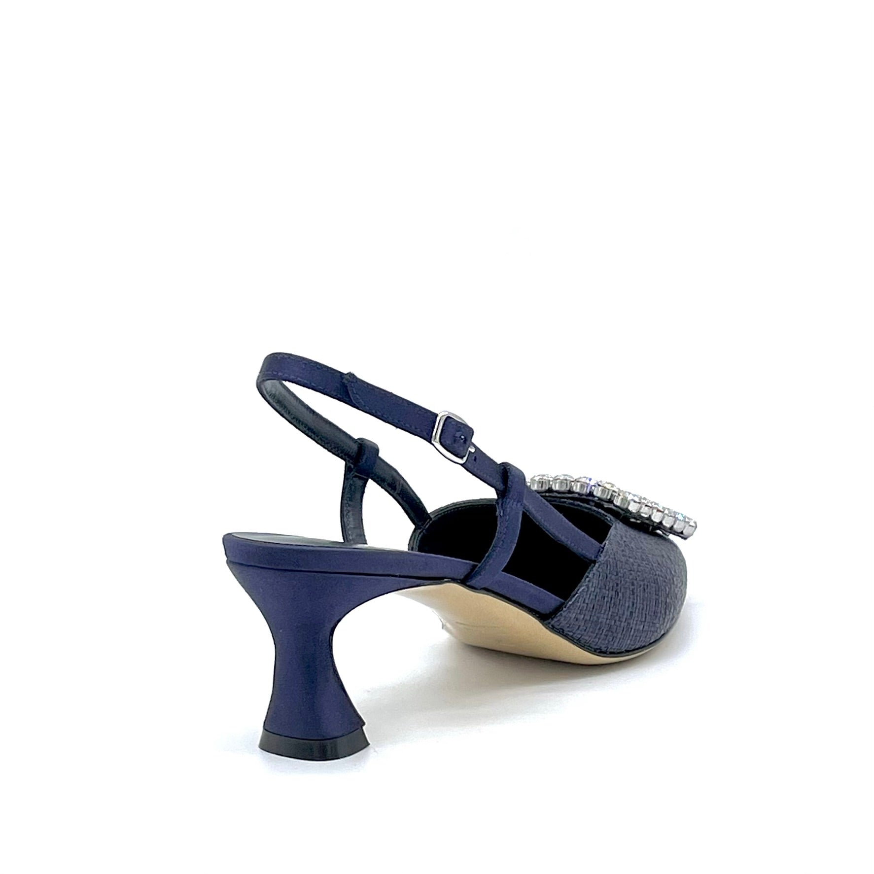ELATA 14149-2 slingback raphia bleu talon 5,5 cm