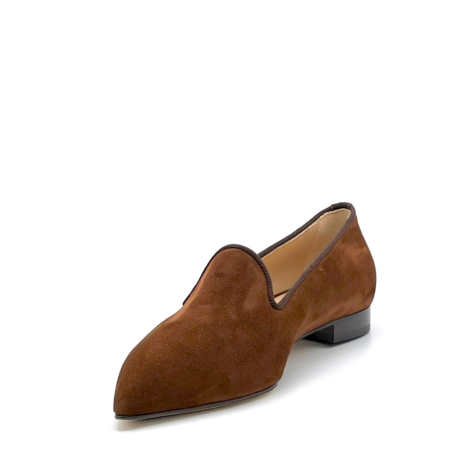 Elata 56514 mocassins daim cognac talon 1 cm