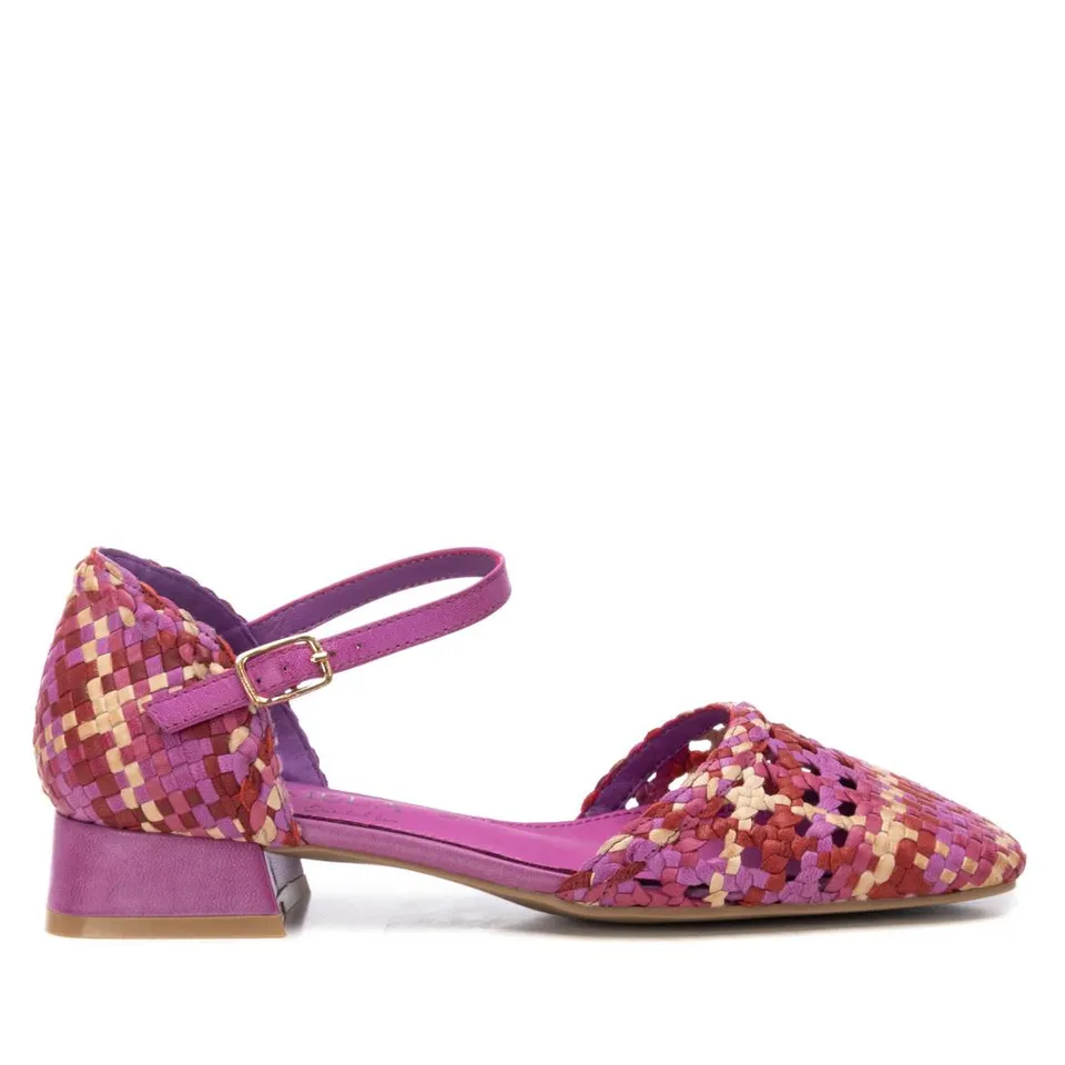 Carmela 16218704 ballerine cuir lila tressée