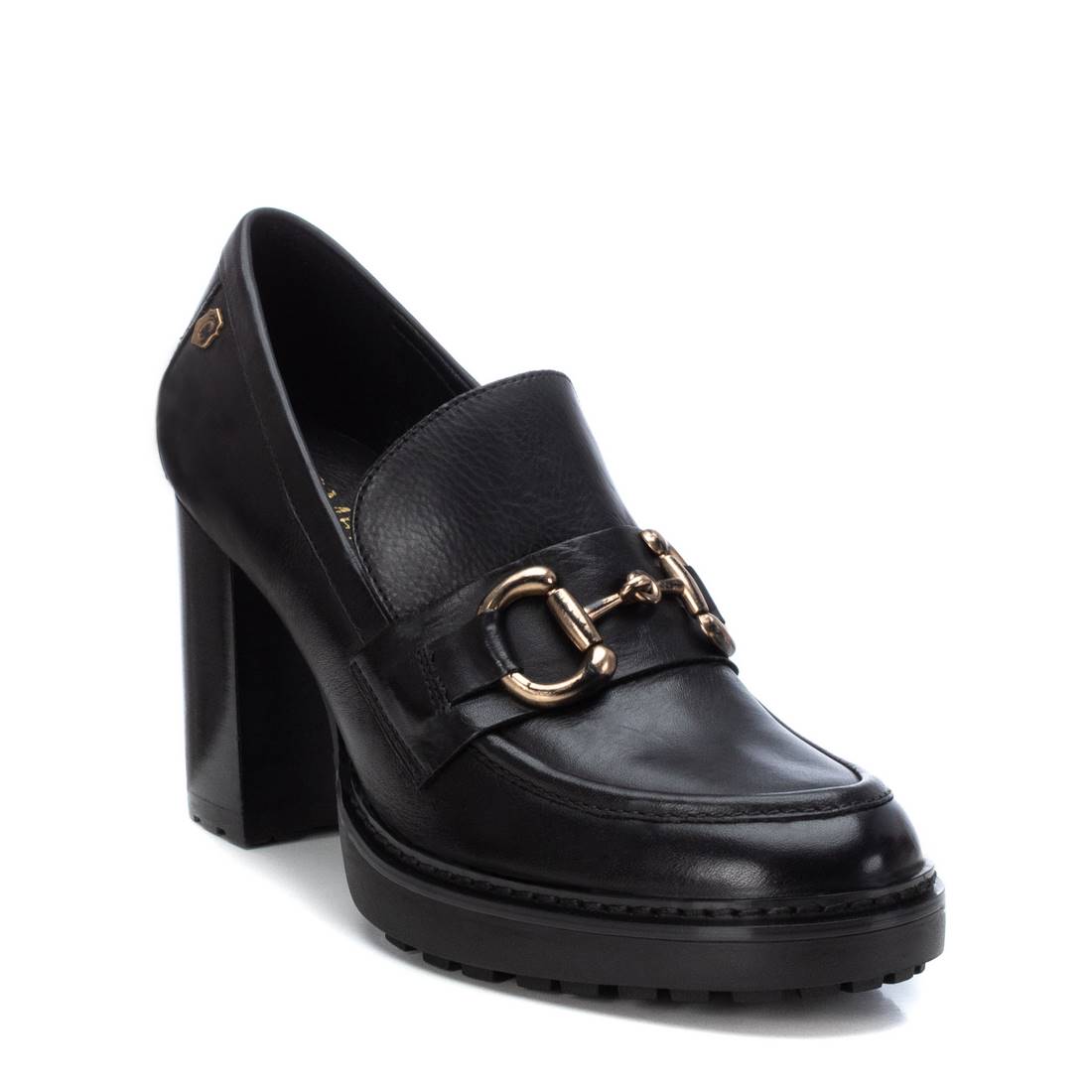 Carmela 16113401 mocassin cuir noir talon 8 cm