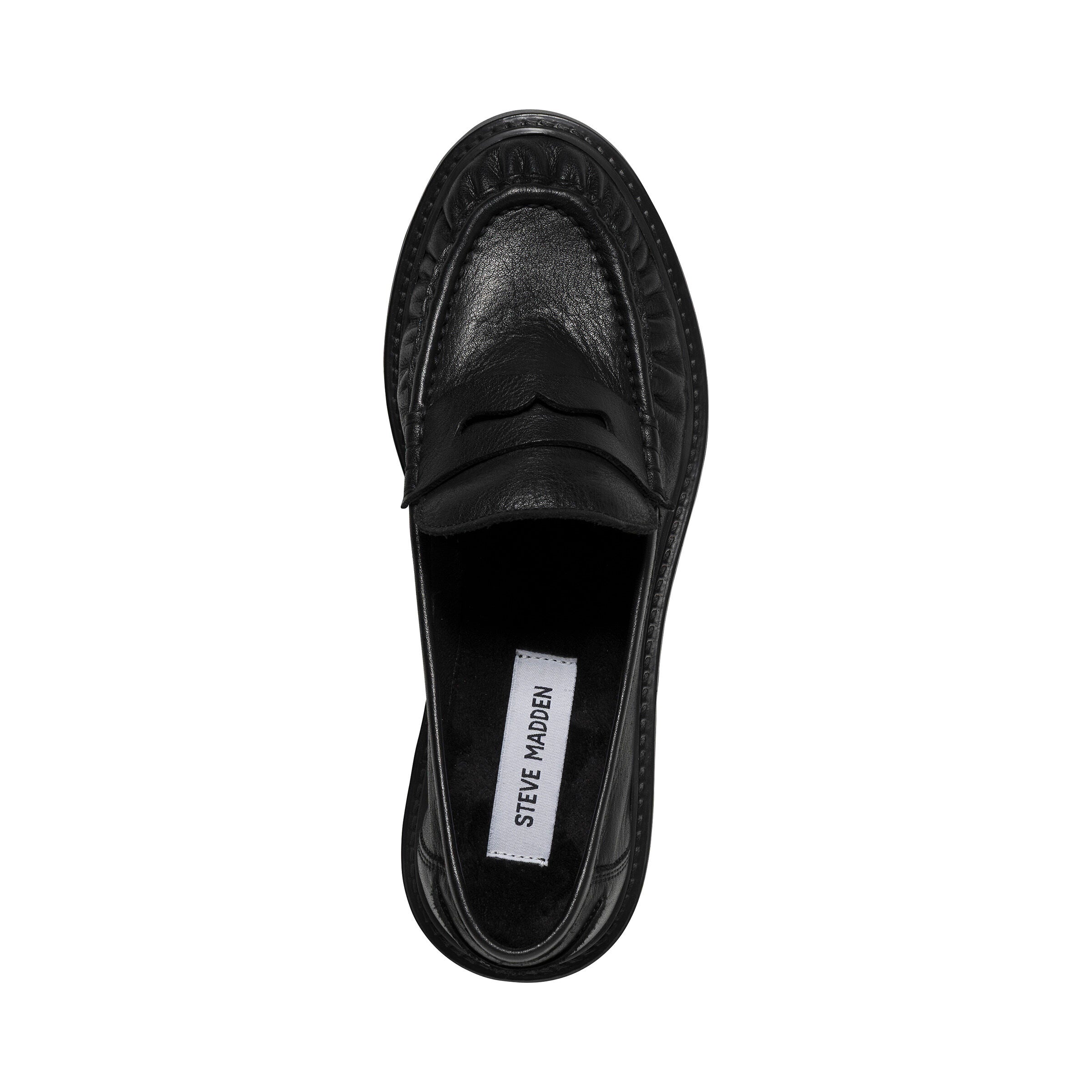 Steve Madden Nadya ballerine cuir noir plate 2 cm