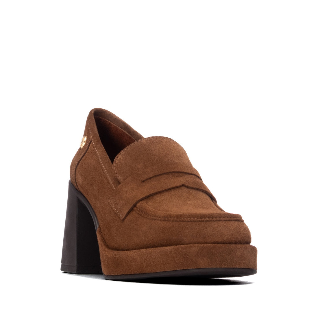Carmela 16440001 Mocassins Femme Camel Talon Moyen