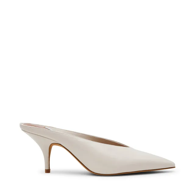 Steve Madden Fonza mule cuir blanc talon 5 cm