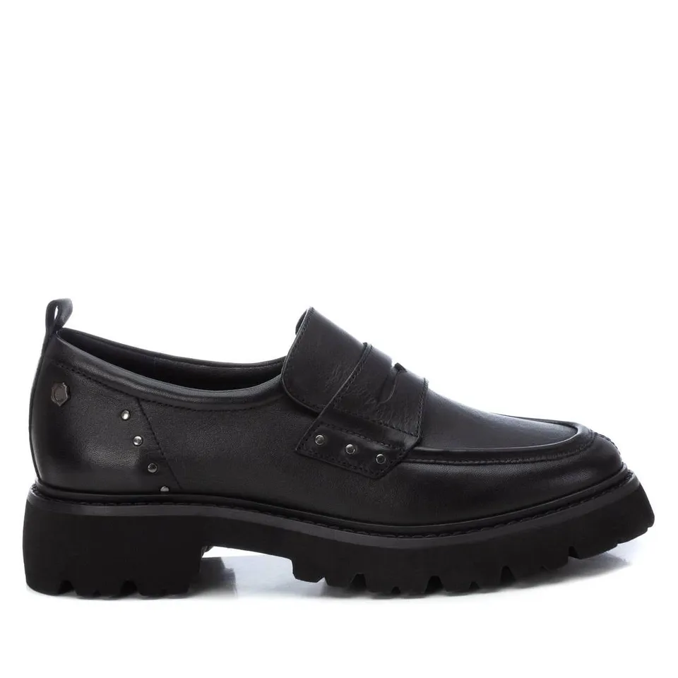 Carmela 16187301 mocassins cuir noir femme plat