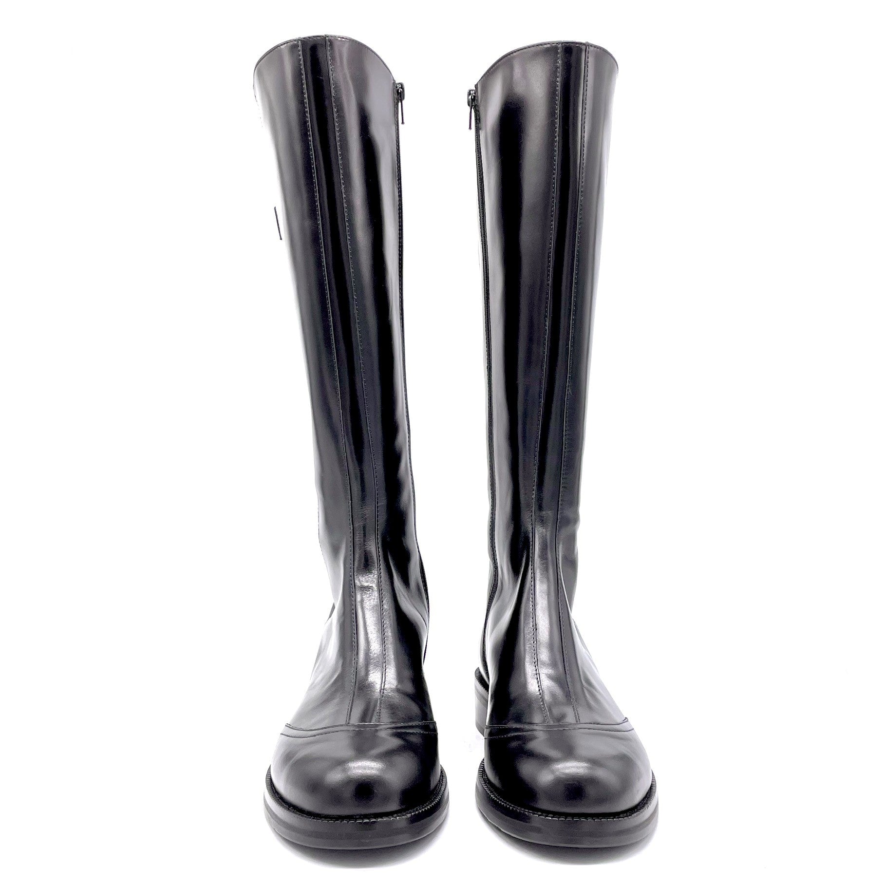 ELATA 51532 botte noire cuir talon 3,5 cm