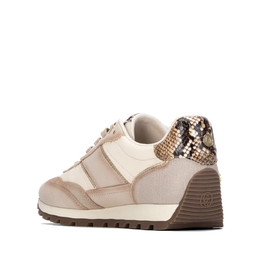 Carmela 16423801 sneakers cuir beige semelle crantée