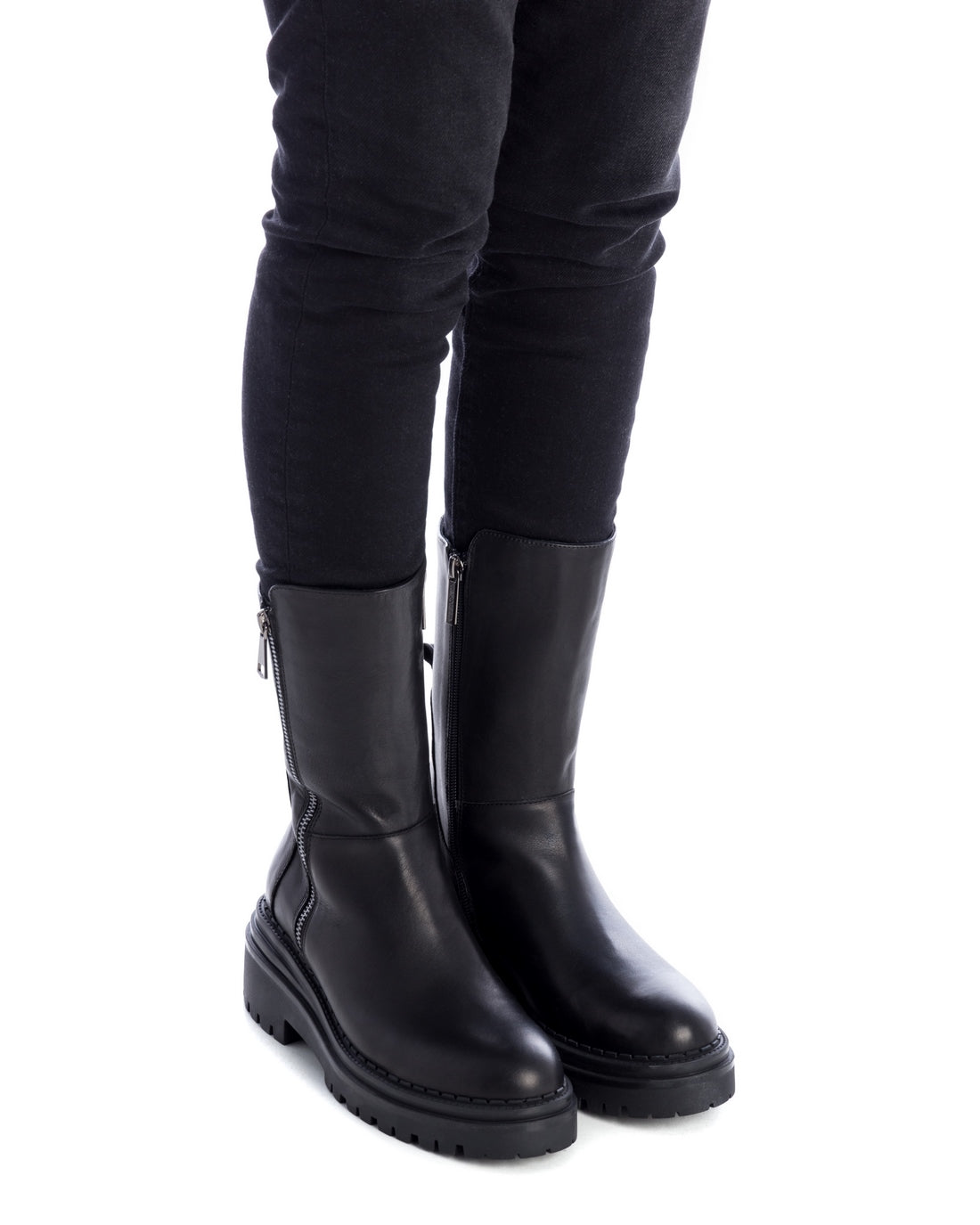 Carmela 16024201 bottine femme noire cuir plat