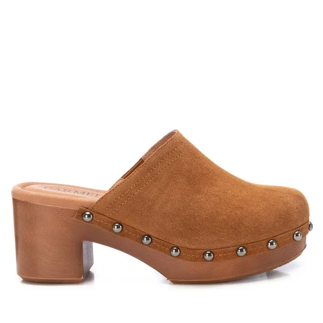 Carmela 16046101 sabot femme marron daim talon 7 cm