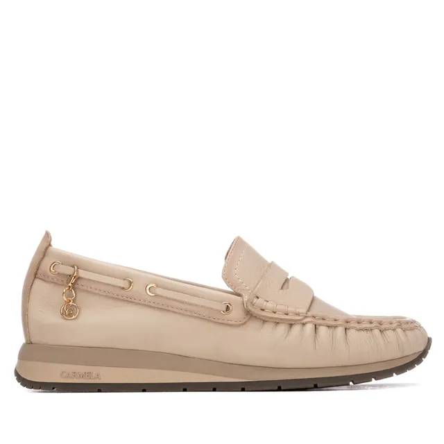 Carmela 16423504 mocassin beige cuir semelle sport