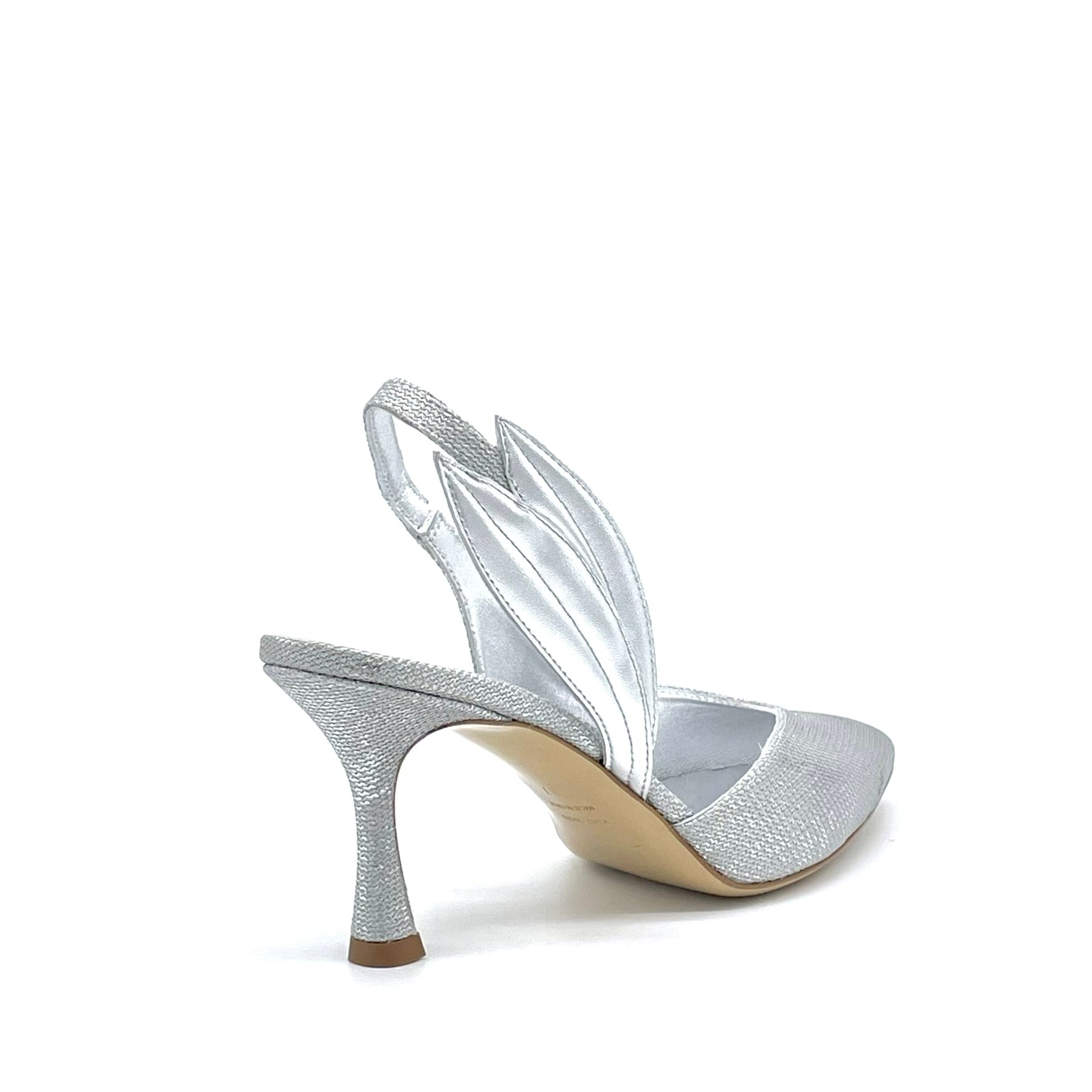 Elata 16151 slingback argent 37 talon 7,5 cm cuir