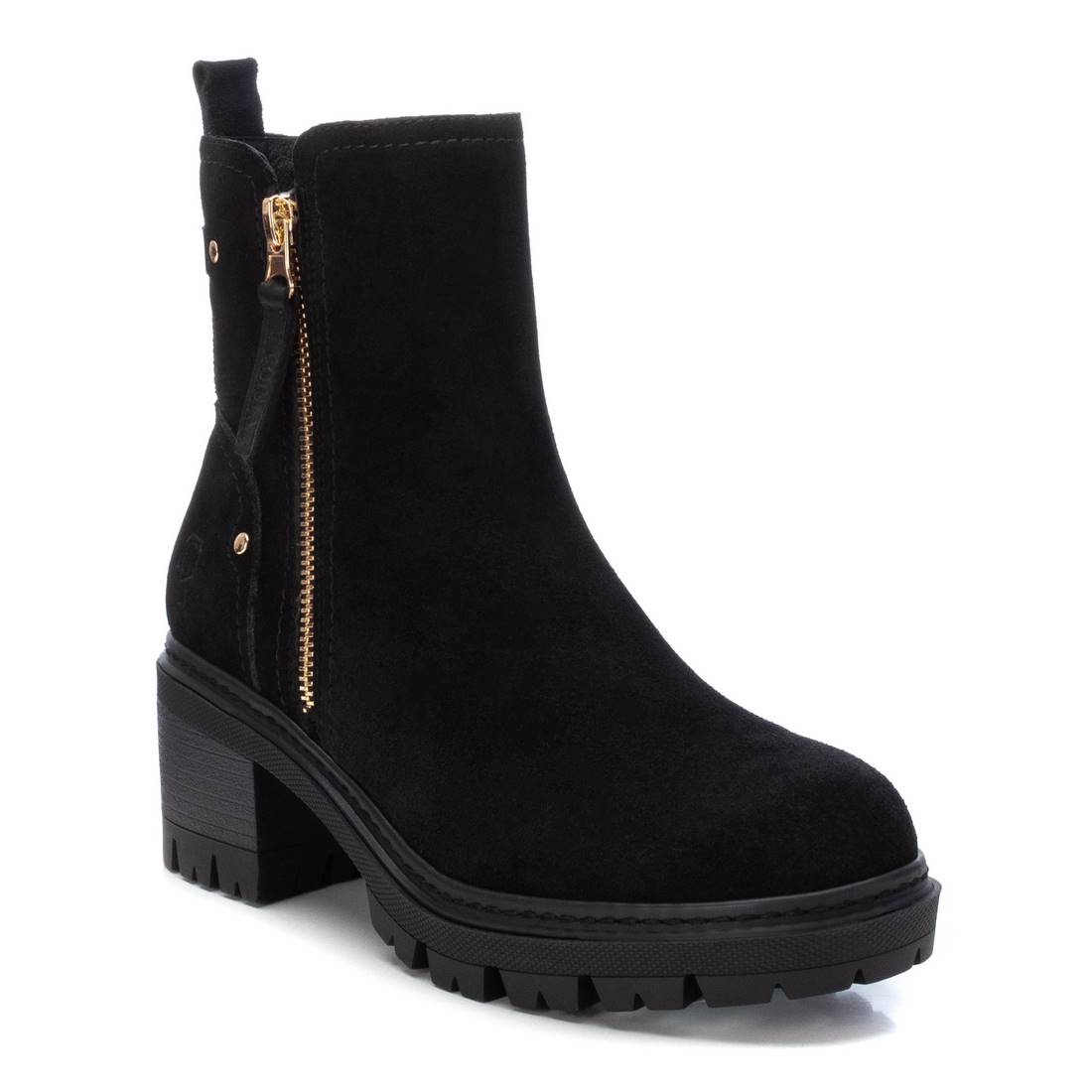 Carmela 16108102 bottines cuir noir talon 7 cm