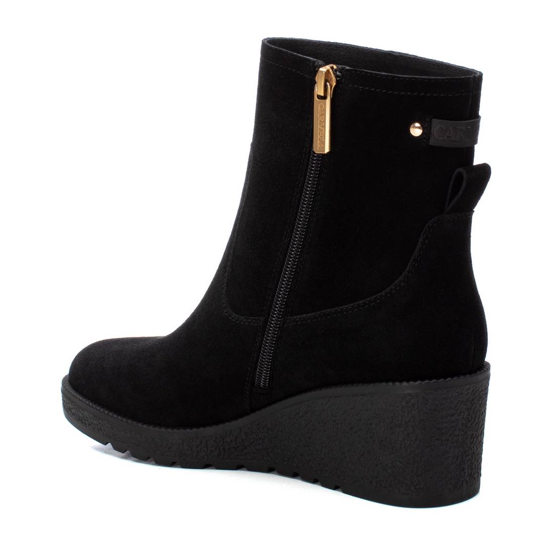 Carmela 16192001 bottines cuir noir compensées 7cm