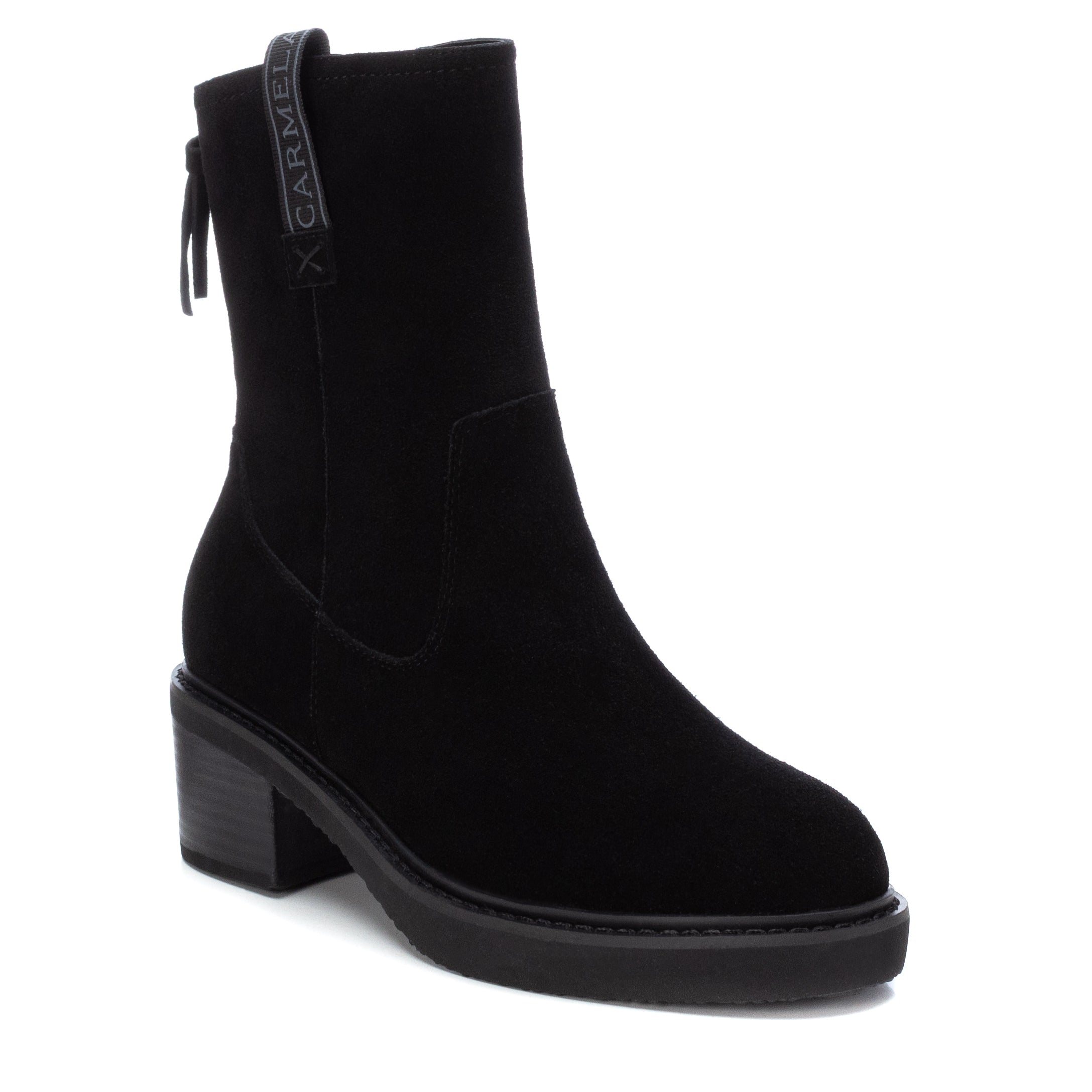 Carmela 16034401 bottines cuir noir talon 5 cm