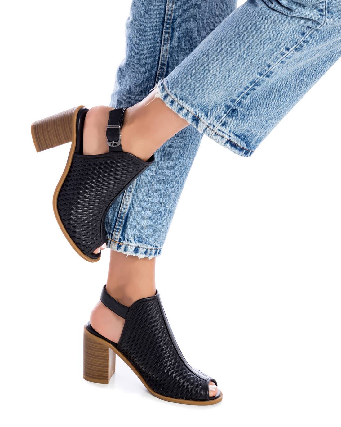 Carmela 16064203 sandales cuir noir talon 9cm