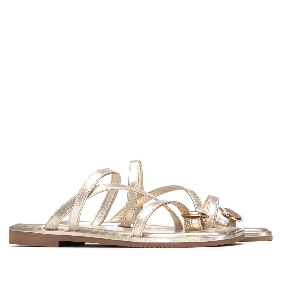 Carmela 16329103 sandales cuir doré plat