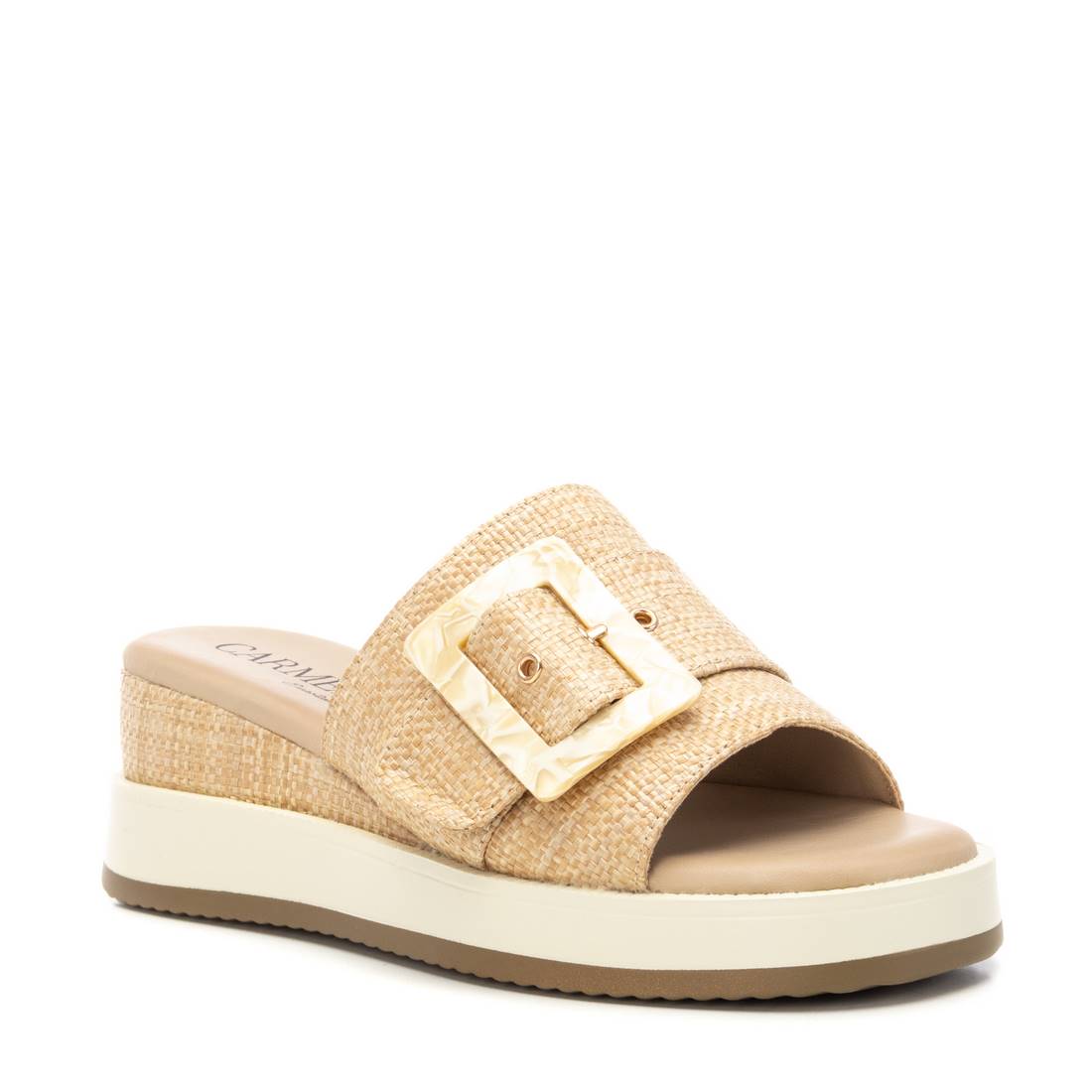 Carmela 16222803 sandales raphia beige compensées 6 cm