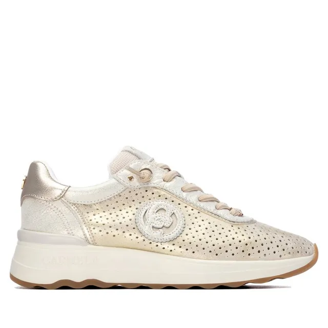 Carmela 16324503 baskets femme doré compensées lacets