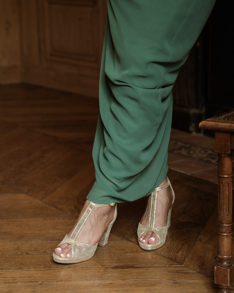 Dessine Moi Un Soulier Charlotte plateforme champagne